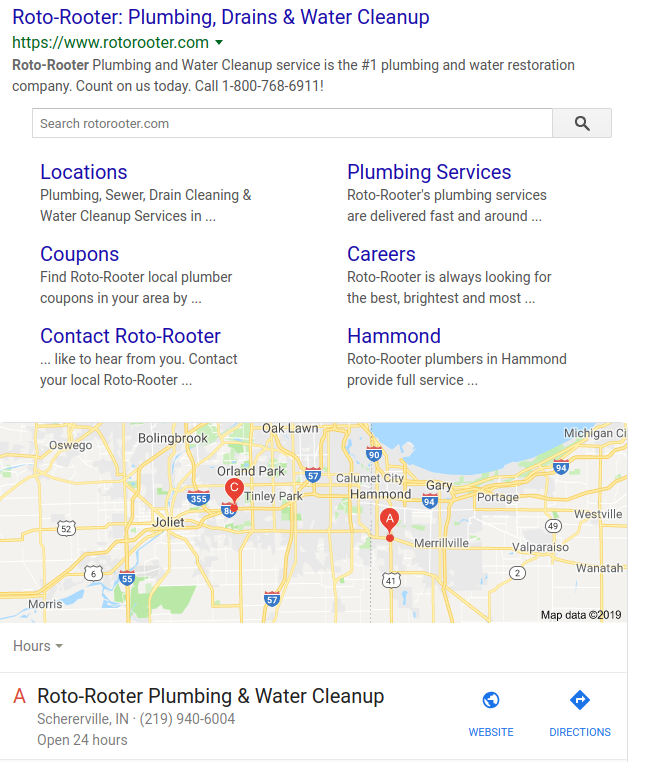 SERP for RootoRooter