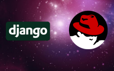 Django and Red Hat logos