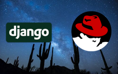 Django and Red Hat logos