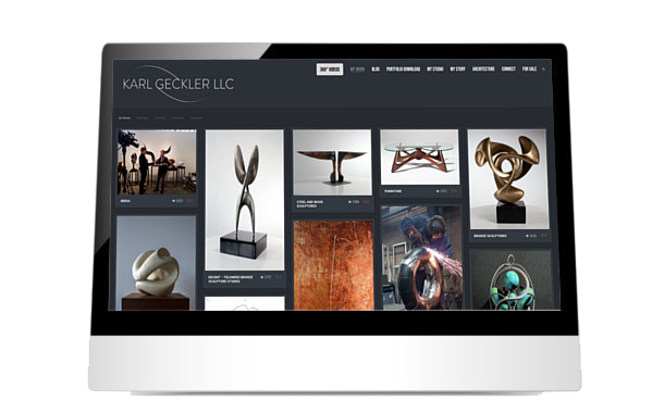 Karl Geckler website on iPad