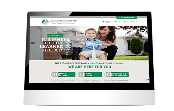 Lake Mortgage website on iPad