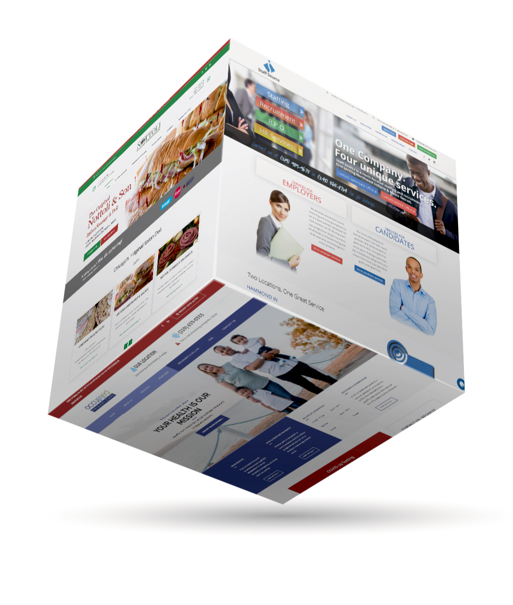 Elegrit websites on a cube