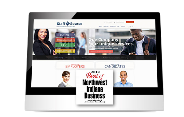 StaffSource website on ipad